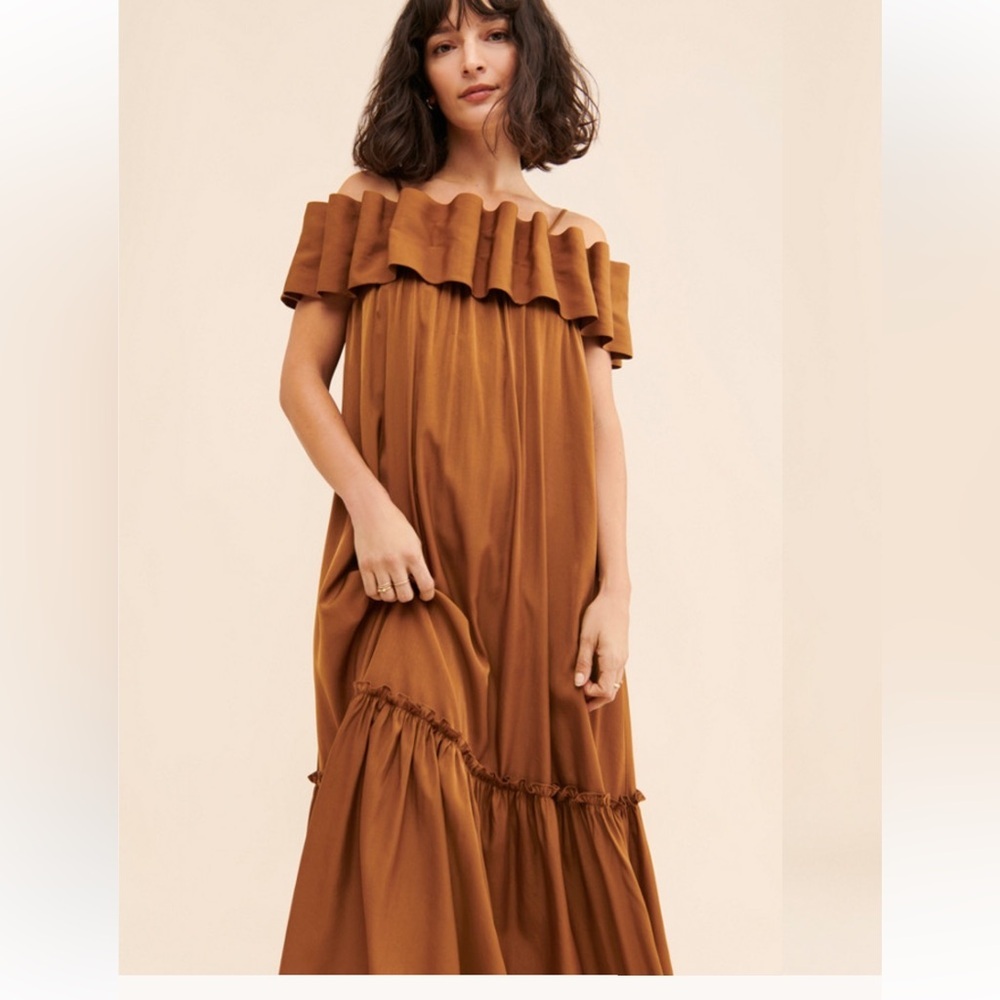 Mare Mare Off-The-Shoulder Structured Pleated Top… - image 3